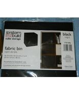NEW System Build Cube Fabric Bin Storage Black 10.5 W x 10.5 D x 11 inch... - $13.81