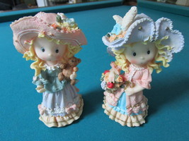 Victorian young ladies, hats, flowers and details, sculptures,7&quot; tall[tybox] - £50.39 GBP