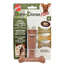 SPOT Bam-bones PLUS T Bone - Bamboo Fiber &amp; Nylon, Durable Long Lasting ... - $9.87