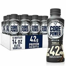 12 Pack 14Oz Core Power Elite High Protein Shakes (42g), Vanilla Flavor - £31.45 GBP