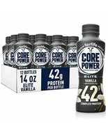 12 Pack 14Oz Core Power Elite High Protein Shakes (42g), Vanilla Flavor - $39.99