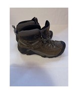 KEEN Targhee II Mid WP Boots Womens Size 8.5 Brown Black Leather Waterproof - $41.58