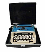 Royal Custom III Portable Typewriter w/ Hard Case Blue 1960s Vtg - $49.45