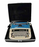 Royal Custom III Portable Typewriter w/ Hard Case Blue 1960s Vtg - $49.45