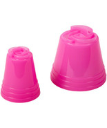 Easy Blooms 2 Pc Pink Large Tip Set Wilton Russian Style Rose Tips - £5.46 GBP