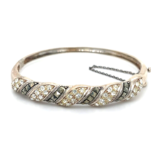 .925 Sterling Silver Marcasite and Cubic Zirconia Bracelet 14.2g - $73.50