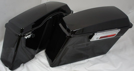 BT OEM black Pearl  Fat Ass Wide Width Hard Saddlebags Harley Touring 30... - $395.01