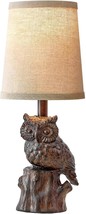 Farmhouse Table Lamp Vintage Bedside Nightstand Living Room Small Brown Shade - £35.18 GBP