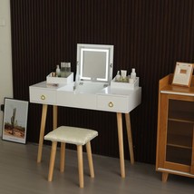 LED Vanity Set: Makeup Desk w/ Mirror &amp; Outlets - €141,74 EUR