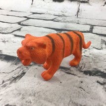 Tiger Figure Squishy Foam Wild Animal Nature 2X4” Orange Striped Predator Cat - £6.25 GBP