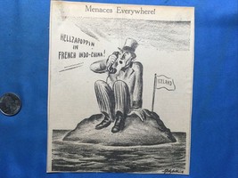 World War 2 WW2 Comic Sketch ORIGINAL From newsprint - FRENCH INDO-CHINA... - €17,30 EUR