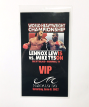 Original Vintage Iron Mike Tyson Vs Lennox Lewis Boxing Fight Vip Pass Vegas - £51.98 GBP