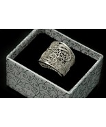 Essenza Handcrafted Sterling Silver Filigree Ring - £93.08 GBP