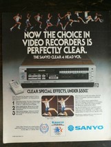 Vintage 1983 Sanyo 4 Head VCR Full Page Original Ad - 721 - £5.22 GBP