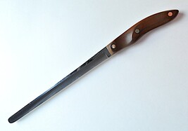 Cutco #24 Slicer 9 1/2" Straight Edge Slicing Knife Brown Swirl Handle B... - $528.41 MXN Cutco #24 Slicer 9 1/2" Straight Edge Slicing Knife Brown Swirl Handle B... - $528.41 MXN