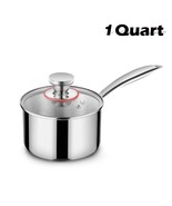 1QT 3PLY STAINLESS STEEL SAUCEPOT W/LID - $185.59 MXN