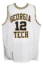 Kenny Anderson #12 Custom College Basketball Jersey New Sewn White Any Size image 4