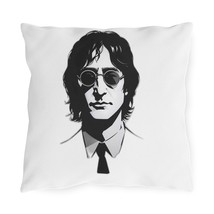 Outdoor Throw Pillows | Personalized w/ John Lennon Print | UV &amp; Water-Resistant - £25.25 GBP+