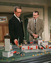 Danger Man Patrick McGoohan Denholm Elliott looking at toy car race trac... - $69.99