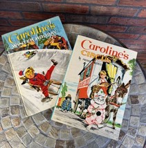 Set 2 Books Vintage Caroline&#39;s Circus Winter Holiday Pierre Probst 1972 ... - $470.25