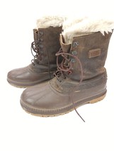 Sorel Kaufman Mens Size 10 Winter Lined Steel Shank Duck Boots Brown - $44.50