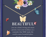 Initial Butterfly Necklace for Girls Gifts, 14K Gold/Silver/Rose Gold Fi... - £24.34 GBP