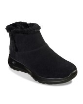 New Skechers Black Suede Fur Memory Form Boots Size 8.5 M - £60.86 GBP