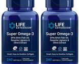 SUPER OMEGA-3 EPA/DHA FISH OIL SESAME  &amp; OLIVE EXTRACT 2 Bottles LIFE EX... - £43.84 GBP