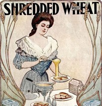 Shredded While Wheat Biscuit Advertisement 1905 Lithograph Baking Art LG... - £31.34 GBP