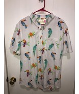 Chubbies Toucan Parrots Hawaiian Camp Button Shirt Mens Size Large Cruise Wear - $25.73