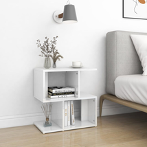 Modern White High Gloss Side End Sofa Table Bedside Cabinet Nightstand Tables - £42.98 GBP