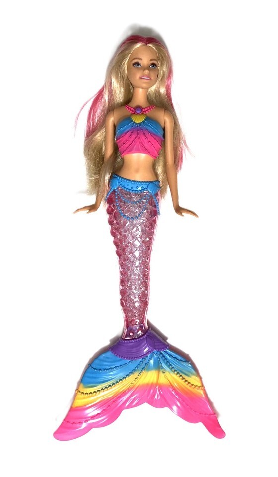 Mattel Barbie Dreamtopia Rainbow Lights Mermaid Doll Light-up Working Tail - $9.95