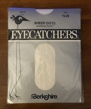 VINTAGE 80s Eyecatchers White Pantyhose Textured Sheer Dots Pattern Tall... - $246.03 MXN