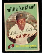 Vintage 1959 Topps Baseball Card #484 Willie Kirkland San Francisco Giants - $9.89