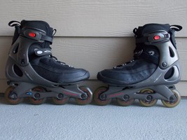 Rollerblade Kit Alpha SX Delta Rollerblades Skates Black Gray Leather si... - $69.99