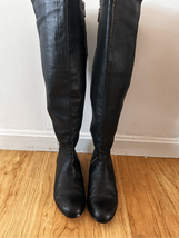 Michael Kors knee-high leather boots size small stretchy back - $74.25