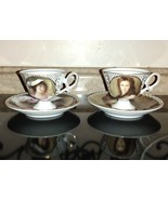 4pc Teacup &amp; Saucer Porcelain Treasures BETTY PLATNER VTG Victorian (1 r... - £23.94 GBP