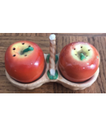 Antique Apple Salt And Pepper Shakers-VERY RARE VINTAGE-Has Chips Per Pi... - $2,973.68 MXN