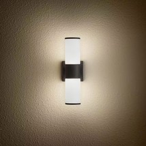 Hampton Bay Hartford Smart Color Changing Black LED Outdoor Wall Light S... - $1,025.94 MXN