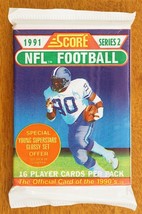 Vintage Original Sealed Pack NFL Football Trading Cards 1991 Series 2 Score - $78.28 MXN