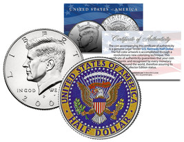 Colorized JFK Kennedy Half Dollar U.S. Coin Genuine Legal Tender (Revers... - £6.84 GBP