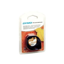 Dymo S0718850 LetraTag Iron-on Fabric Labels, 12 mm x 2 m Roll - Black Print on  - $19.00