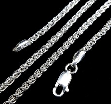 2.5MM Solid 925 Sterling Silver Italian SPIGA/WHEAT Rope Chain Necklace Italy - £18.16 GBP+