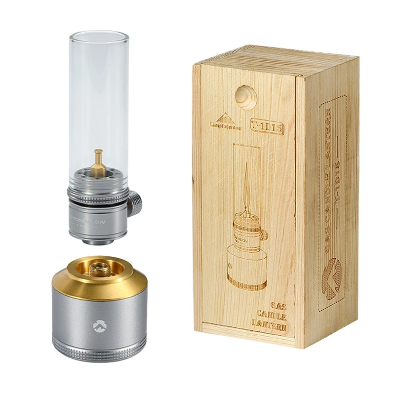 Outdoor Gas Candle Lamp with Empty Refill Aluminum Canister Tent Lantern Light - £28.52 GBP