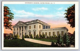 Postcard LA Louisiana Baton Rouge Governor&#39;s Mansion White Border Unused - $4.95