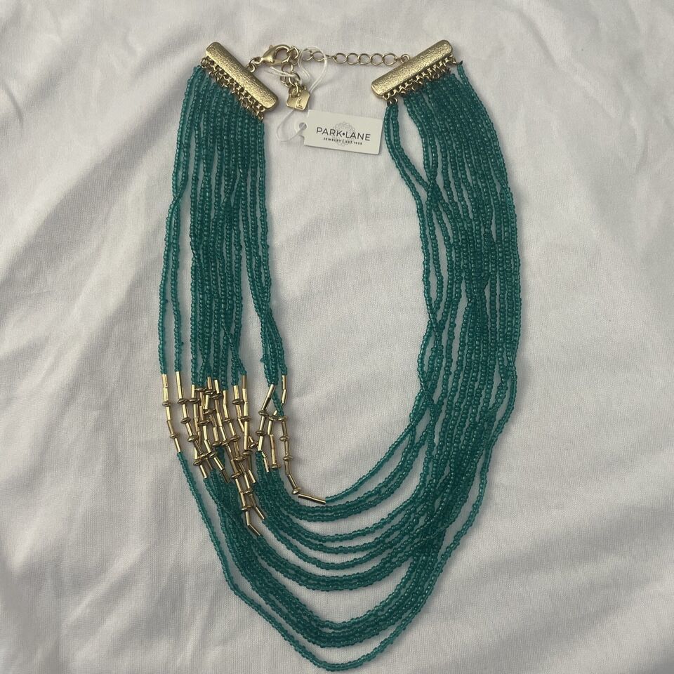 Park lane Tranquility Necklace Retail $188 New With Tags Teal Gold - £26.51 GBP