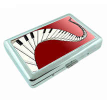 Piano Keys Em1 Silver Metal Cigarette Case RFID Protection Wallet - $16.78