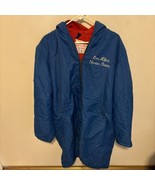 Vintage Blue Swimming and Diving Team Swim Parka Fleece Lined Size Lg - £69.04 GBP