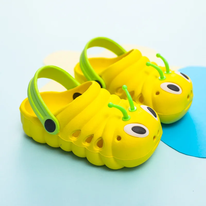 E cartoon caterpillar beach sandals babies summer slippers high quality kids slippers a thumb200