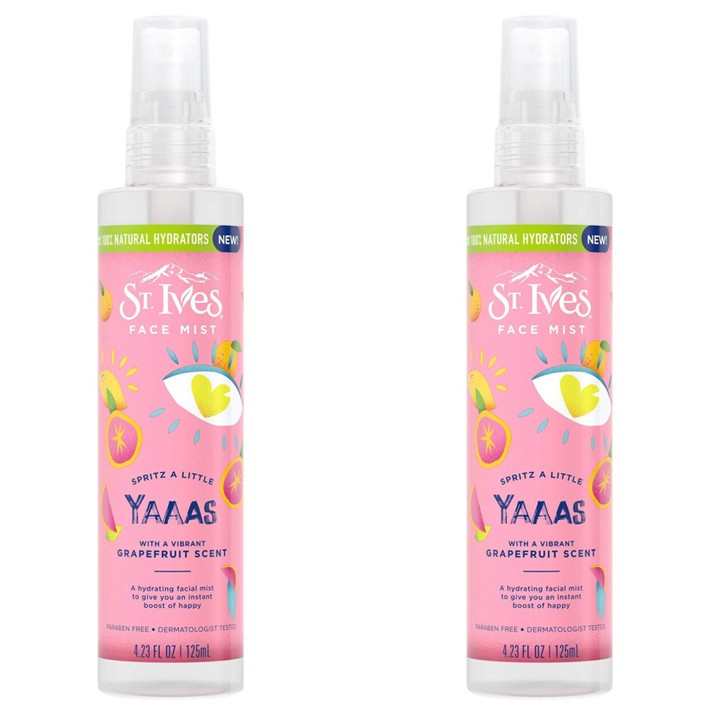Pack of (2) New St. Ives Grapefruit Scent Facial Mist 4.23 fl oz